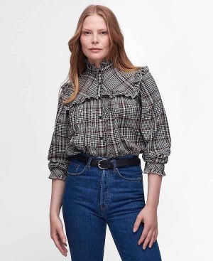 Barbour Adela Long-sleeved Shirt Dyb Grå | BABO89477