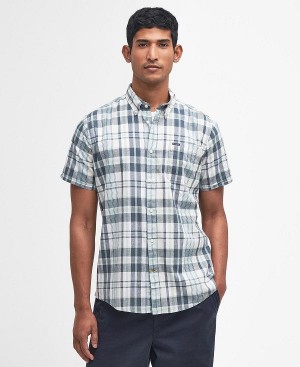 Barbour Alford Tailored Short-sleeved Shirt Hvide | BABO87770