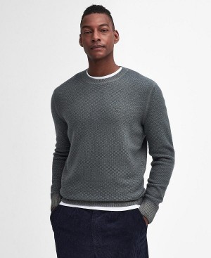 Barbour Aston Crew Neck Jumper Grøn | BABO88651