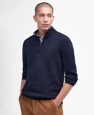 Barbour Avoch Half-zip Jumper Mørkeblå | BABO88601