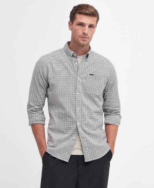 Barbour Banner Tailored Long-sleeved Shirt Olivengrøn | BABO87695