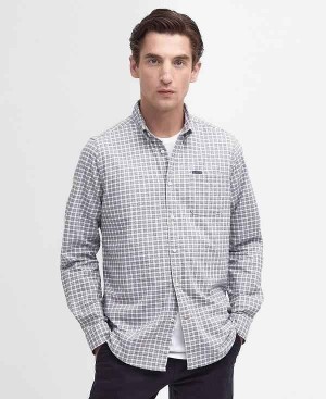 Barbour Banner Tailored Long-sleeved Shirt Grå | BABO87696