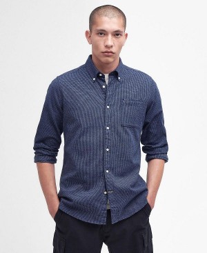 Barbour Bannock Tailored Shirt Mørkeblå | BABO87665