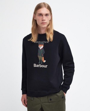 Barbour Barbour X Maison Kitsuné Beaufort Fox Sweatshirt Sort | BABO88590