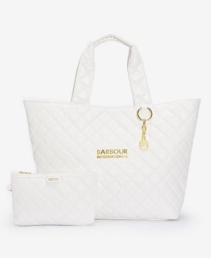 Barbour Battersea Tote Bag Hvide | BABO89957