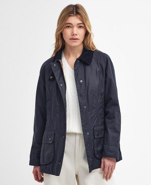 Barbour Beadnell® Waxed Jacket Mørkeblå | BABO89181