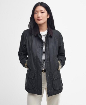 Barbour Beadnell® Waxed Jacket Sort | BABO89198