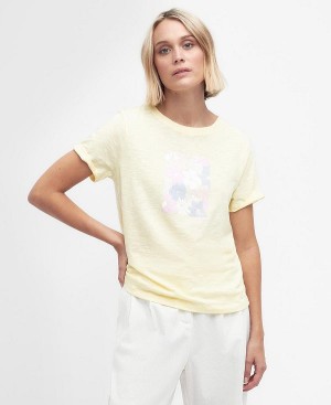 Barbour Belmont Graphic T-shirt Citron | BABO89552