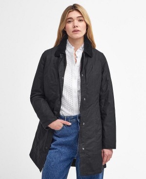 Barbour Belsay Wax Jacket Sort | BABO89224