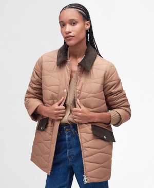 Barbour Berryman Quilted Jacket Brune | BABO89285