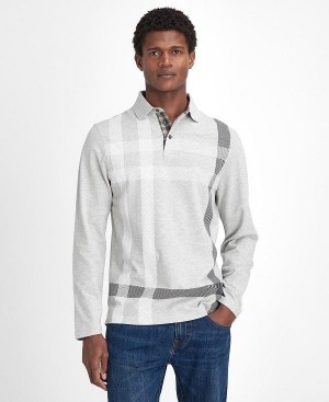 Barbour Blaine Tartan Long-sleeved Polo Shirt Grå | BABO88243