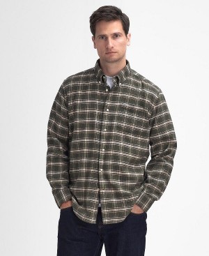 Barbour Bowburn Regular Long-sleeved Shirt Grøn | BABO87895