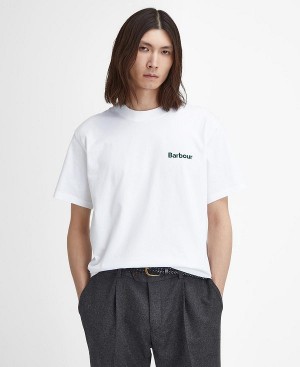 Barbour Bowery Oversized Graphic T-shirt Hvide | BABO88386