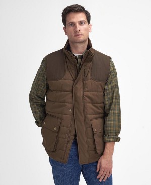 Barbour Bradford Tattersall Gilet Mørkebrune | BABO87573