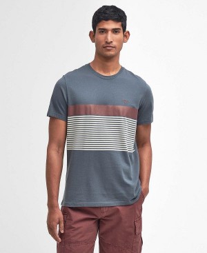 Barbour Braeside Striped T-shirt Blå | BABO88345