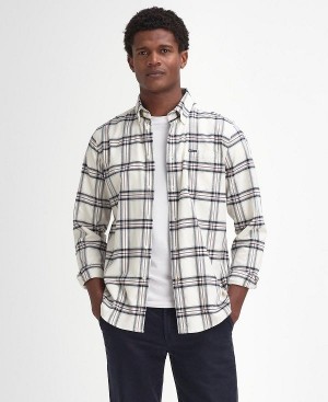 Barbour Bromley Tailored Long Sleeved Shirt Hvide | BABO87812