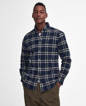 Barbour Bromley Tailored Long Sleeved Shirt Mørkeblå | BABO87813