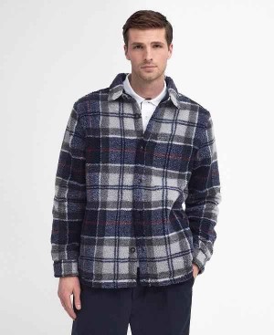 Barbour Bryson Tartan Fleece Overshirt Blå | BABO88007