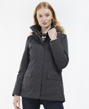 Barbour Buttercup Waterproof Jacket Sort | BABO89392