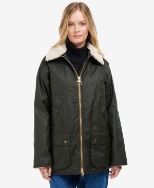 Barbour Carloway Waxed Jacket Mørkeolivengrøn | BABO89178