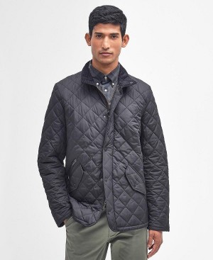 Barbour Chelsea Sportsquilt Jacket Sort | BABO87317