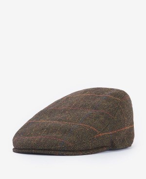 Barbour Cheviot Flat Cap Mørkegrøn | BABO89009