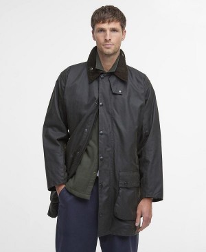 Barbour Classic Northumbria® Waxed Jacket Sort | BABO87203