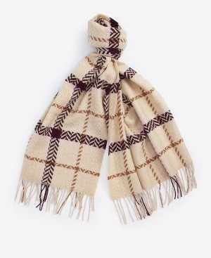 Barbour Claudette Herringbone Scarf Mintgrønne | BABO90077