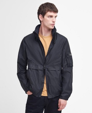 Barbour Colstone Waxed Bomber Jacket Sort | BABO87194