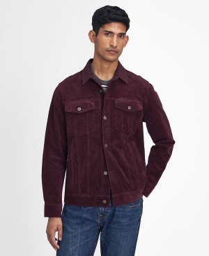 Barbour Cord Overshirt Bordeaux | BABO88005