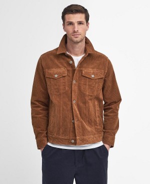 Barbour Cord Overshirt Brune | BABO88003