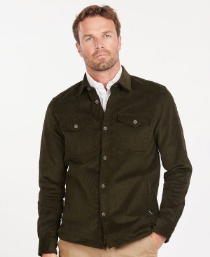 Barbour Cord Overshirt Olivengrøn | BABO87654