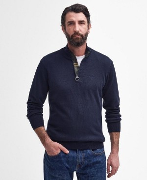 Barbour Cotton Half Zip Grå | BABO88554