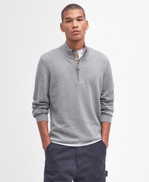 Barbour Cotton Half Zip Mørkeblå | BABO88585