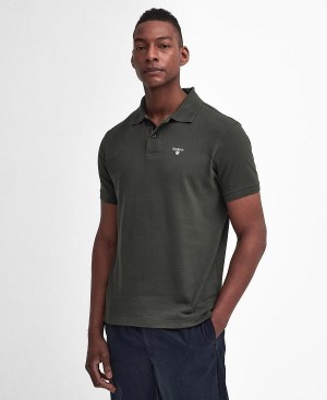 Barbour Cotton Polo Shirt Grøn | BABO88232