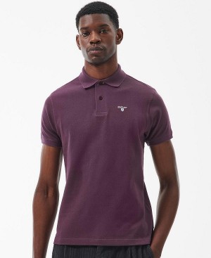 Barbour Cotton Polo Shirt Lilla | BABO88225