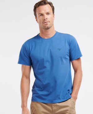 Barbour Cotton T-shirt Blå | BABO88257