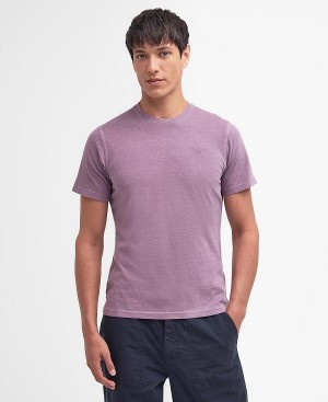 Barbour Cotton T-shirt Lilla | BABO88309