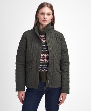 Barbour Country Winter Shoveler Quilted Jacket Mørkeolivengrøn | BABO89335