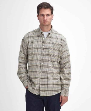 Barbour Crompton Regular Long-sleeved Shirt Mørkeblå | BABO87891