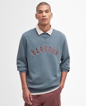 Barbour Danby Logo Sweatshirt Blå | BABO88470