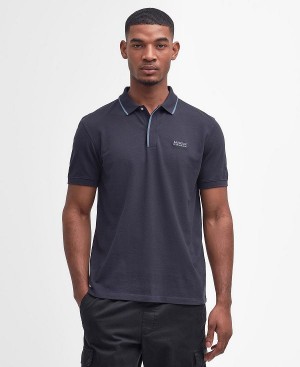 Barbour Daytona Tipped Short-sleeved Polo Shirt Mørkeblå | BABO88180