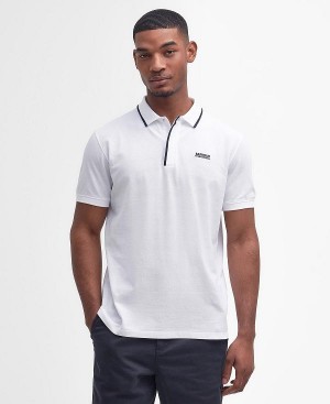 Barbour Daytona Tipped Short-sleeved Polo Shirt Hvide | BABO88203