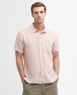 Barbour Deerpark Tailored Short-sleeved Shirt Lyserød | BABO87740