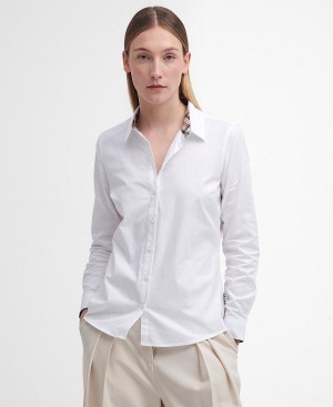 Barbour Derwent Regular Long-sleeved Oxford Shirt Hvide | BABO89499