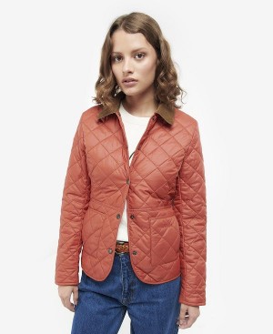 Barbour Deveron Quilted Jacket Rød | BABO89252