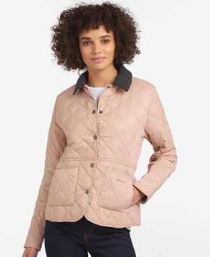 Barbour Deveron Quilted Jacket Sort Olivengrøn | BABO89248