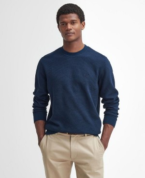 Barbour Diamond Sweatshirt Mørkeblå | BABO88483