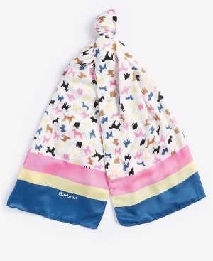 Barbour Dog Print Scarf Flerfarvede | BABO90071