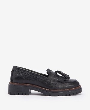 Barbour Dolores Tassel Loafers Sort | BABO89910